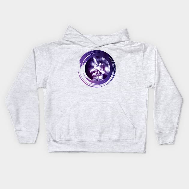 Surreal purple ballerina Kids Hoodie by TheCreativeBros